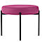 Banc meet® by Paperflow GAIA, rond, revêtement en similicuir lilas résistant aux désinfectants, piètement 4 pieds noir mat, L 575 x P 575 x H 455 mm