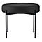 Banc meet® by Paperflow GAIA, rond, revêtement en similicuir noir résistant aux désinfectants, piètement 4 pieds noir mat, L 575 x P 575 x H 455 mm