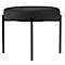 Banc meet® by Paperflow GAIA, rond, revêtement en similicuir noir résistant aux désinfectants, piètement 4 pieds noir mat, L 575 x P 575 x H 455 mm
