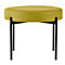 Banc meet® by Paperflow GAIA, rond, revêtement en similicuir vert résistant aux désinfectants, piètement 4 pieds noir mat, L 575 x P 575 x H 455 mm