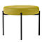 Banc meet® by Paperflow GAIA, rond, revêtement en similicuir vert résistant aux désinfectants, piètement 4 pieds noir mat, L 575 x P 575 x H 455 mm