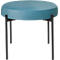 Banc meet® by Paperflow GAIA, rond, revêtement tissu bleu, piètement 4 pieds noir mat, L 575 x P 575 x H 455 mm
