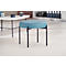 Banc meet® by Paperflow GAIA, rond, revêtement tissu bleu, piètement 4 pieds noir mat, L 575 x P 575 x H 455 mm