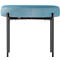 Banc meet® by Paperflow GAIA, rond, revêtement tissu bleu, piètement 4 pieds noir mat, L 575 x P 575 x H 455 mm
