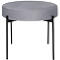 Banc meet® by Paperflow GAIA, rond, revêtement tissu gris souris, piètement 4 pieds noir mat, L 575 x P 575 x H 455 mm