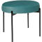 Banc meet® by Paperflow GAIA, rond, revêtement tissu vert, piètement 4 pieds noir mat, L 575 x P 575 x H 455 mm