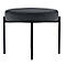 Banc meet® by Paperflow GAIA, rond, revêtement velours anthracite, piètement 4 pieds noir mat, L 575 x P 575 x H 455 mm
