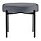 Banc meet® by Paperflow GAIA, rond, revêtement velours gris, piètement 4 pieds noir mat, L 575 x P 575 x H 455 mm
