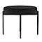 Banc meet® by Paperflow GAIA, rond, revêtement velours noir, piètement 4 pieds noir mat, L 575 x P 575 x H 455 mm