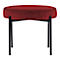 Banc meet® by Paperflow GAIA, rond, revêtement velours rouge, piètement 4 pieds noir mat, L 575 x P 575 x H 455 mm
