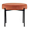 Banc meet® by Paperflow GAIA, rond, revêtement velours rouille, piètement 4 pieds noir mat, L 575 x P 575 x H 455 mm
