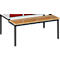Banc, noir avec 3 planches en hêtre, 830 mm de large