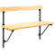 Banc repliable, bois, L 1200 mm, anthracite (RAL 7016)
