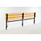 Banc repliable, bois, L 2000 mm, anthracite (RAL 7016)