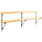 Banc repliable, bois, L 2000 mm, anthracite (RAL 7016)