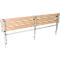 Banc repliable, bois, L 2000 mm, gris clair (RAL 7035)