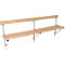Banc repliable, bois, L 2000 mm, gris clair (RAL 7035)