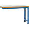 Banco de trabajo de ampliación Manuflex Profi Standard, tablero plástico, 1500 x 700 mm, azul brillante