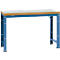 Banco de trabajo Manuflex Profi Standard, tablero plástico An 1500 x P 700, azul brillante