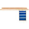 Banco de trabajo modular Schäfer Shop Select, unidad adicional, tablero multiplex de haya, hasta 500 kg, An 2000 x Pr 700 x Al 840 mm, azul genciana ral 5010