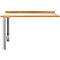 Banco de trabajo modular Schäfer Shop Select, unidad adicional, tablero multiplex de haya, hasta 500 kg, ancho 1500 x fondo 700 x alto 840 mm, aluminio blanco ral 9006