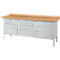 Banco de trabajo tipo caja Schäfer Shop Select PW 200-5, tablero multiplex de haya, hasta 750 kg, ancho 2000 x fondo 700 x alto 840 mm, aluminio blanco