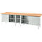 Banco de trabajo tipo caja Schäfer Shop Select PWi 300-1, tablero multiplex de haya, hasta 750 kg, An 3000 x Pr 700 x Al 840 mm, gris claro
