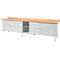 Banco de trabajo tipo caja Schäfer Shop Select PWi 300-2, tablero multiplex de haya, hasta 750 kg, An 3000 x Pr 700 x Al 840 mm, gris claro