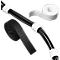 Bande velcro HellermannTyton , l. 12 x L 1000 mm, blanc