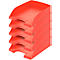 Bandeja para documentos LEITZ® estándar 5227, plástico, 5 unidades, rojo claro