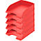 Bandeja para documentos LEITZ® estándar 5227, plástico, 5 unidades, rojo