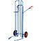 Bandenwagen Fetra 2032, tot 200 kg, voor maximaal 8 banden met Ø 450-750 mm, massief rubber, H 1510 mm, staal, glanzend blauw