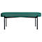 Bank meet® van Paperflow GAIA, ovaal L, stoffen bekleding groen, 4-poots frame mat zwart, B 1180 x D 420 x H 455 mm