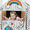 Bankers Box Maison de jeu XL Playhouse Unicorn, motif licorne, carton ondulé, à peindre, portes/fenêtres, certifiée FSC, L 813 x P 813 x H 1213 mm, blanc