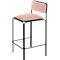 Barhocker Bistro Sitz Samt Elfenbein