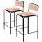 Barhocker Bistro Sitz Samt Elfenbein