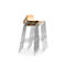 Barhocker Leyform My Stool, stapelbar bis zu 3 Stück, B 470 x T 510 x H 740 mm, Holz & Stahl, Buche Natur gebeizt, 3 Stück