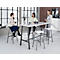 Barhocker Meeting Point, Industriedesign, weiss, Rohstahlbeine, Sitzhöhe 770 mm, 2 Stück