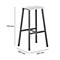 Barhocker Meeting Point, Industriedesign, weiss, Rohstahlbeine, Sitzhöhe 770 mm, 2 Stück