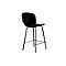 Barhocker Vintage, mit Lehne, Stahlbeine, Sitzhöhe 760 mm, 2 Stk., B 430 x T 510 x H 1080 mm, Kunstleder, schwarz