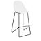 Barhocker Void, Stahlrohr-Fussgestell, B 505 x T 590 x H 760 mm, weiss/schwarz, 2 Stück