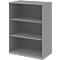 BARI boekenkast, 3 OH, 2 legborden, spaanplaat, B 819 x D 430 x H 1117 mm, middengrijs