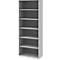 BARI boekenkast, 6 OH, 5 legborden, spaanplaat, B 800 x D 430 x H 2174 mm, lichtgrijs