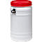 Baril à ouverture extra large, blanc/rouge, 110 L