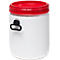 Baril à ouverture extra large, blanc/rouge, 34 L