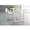 Barkruk FONDO - kunststof - verchroomd frame - wit