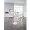 Barkruk STEELWOOD, kunststof, met houten poten, zitkussen, zithoogte 740 mm, 2 stuks, wit