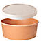Barquettes à salade jetables Papstar pure, 1300 ml, 184 x H 70 mm, 50 pièces, biodégradables, matière première renouvelable, revêtement PLA, marron