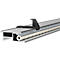 Barre de serrage multifonctionnelle MAULpro, y compris 2 crochets multifonctionnels, pour blocs de flipchart à partir de 11 mm de perforation, L 42 x P 15 x L 1000 mm, aluminium