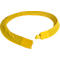 Yellow, ring-shaped protector made of fabric and plastic. The open end shows the connection.